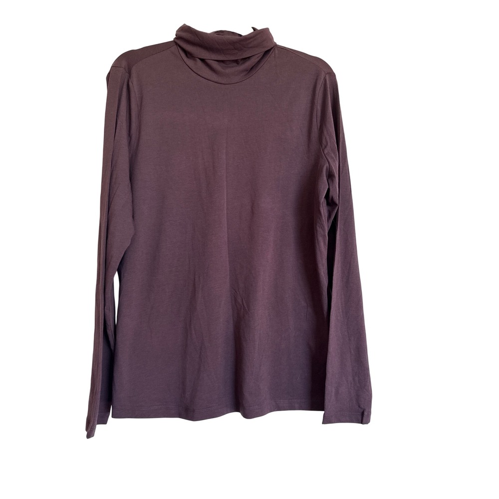 Neutral Everyday Cozy Lands End Womens Long Sleeve Turtleneck Sz‎ L 14 Black